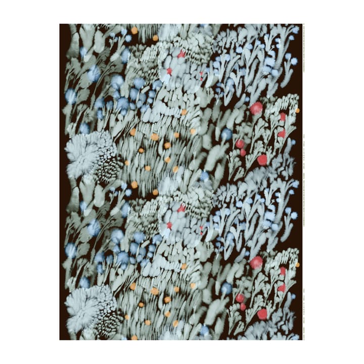 Tela Kuisma, marrón oscuro-rojo-azul Marimekko