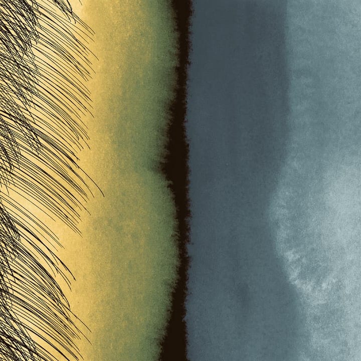 Tela Kuuskajaskari, gris-amarillo-negro Marimekko