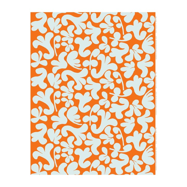 Tela Leikko, naranja-azul claro Marimekko