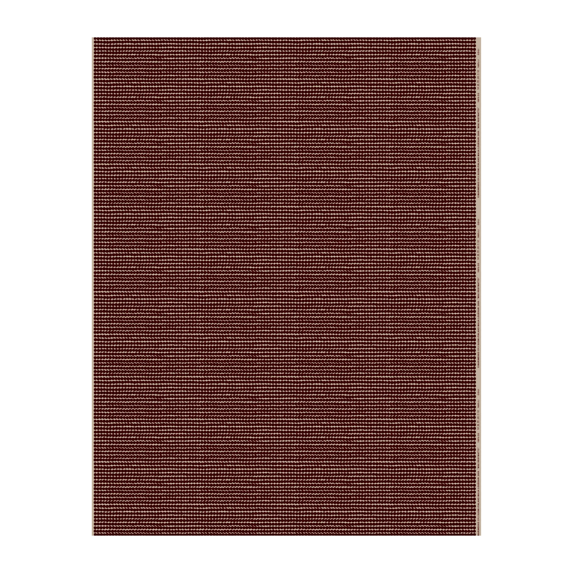 Tela Mini Räsymatto, Burdeos-blanco-beige Marimekko