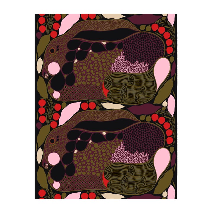 Tela panamá Rusakko - Rosa-marrón - Marimekko