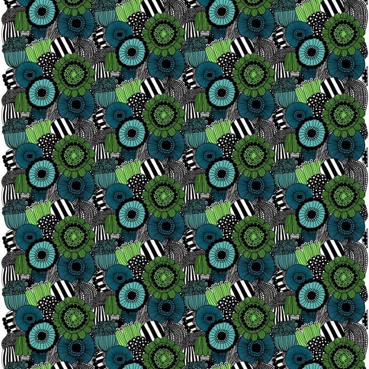 Tela Pieni Siirtolapuutarha - azul-verde (Finlandia 100 años) - Marimekko