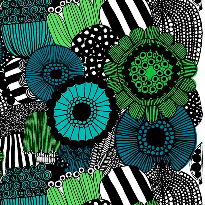 Tela Pieni Siirtolapuutarha, azul-verde (Finlandia 100 años) Marimekko