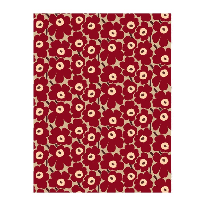 Tela Pieni Unikko - Granate-beige-marrón - Marimekko