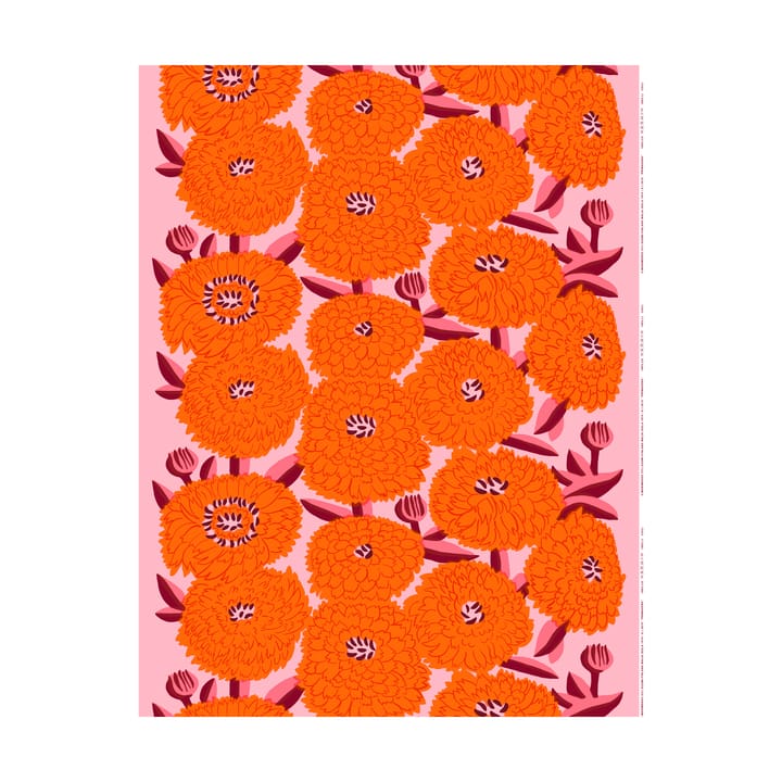 Tela Primavera - Light pink-orange-winered - Marimekko