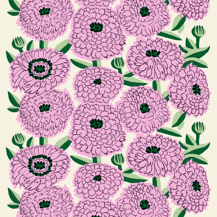 Tela Primavera - Off white-violeta-verde - Marimekko