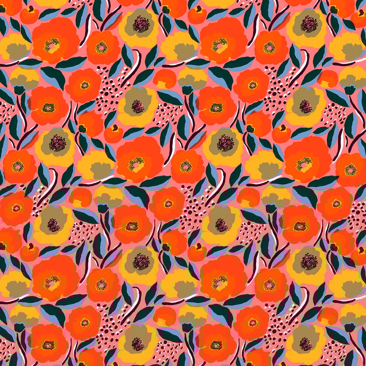 Tela Rosarium - rojo-azul-amarillo - Marimekko