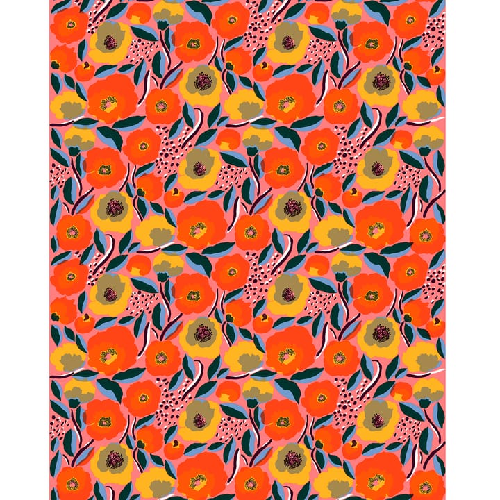 Tela Rosarium - rojo-azul-amarillo - Marimekko