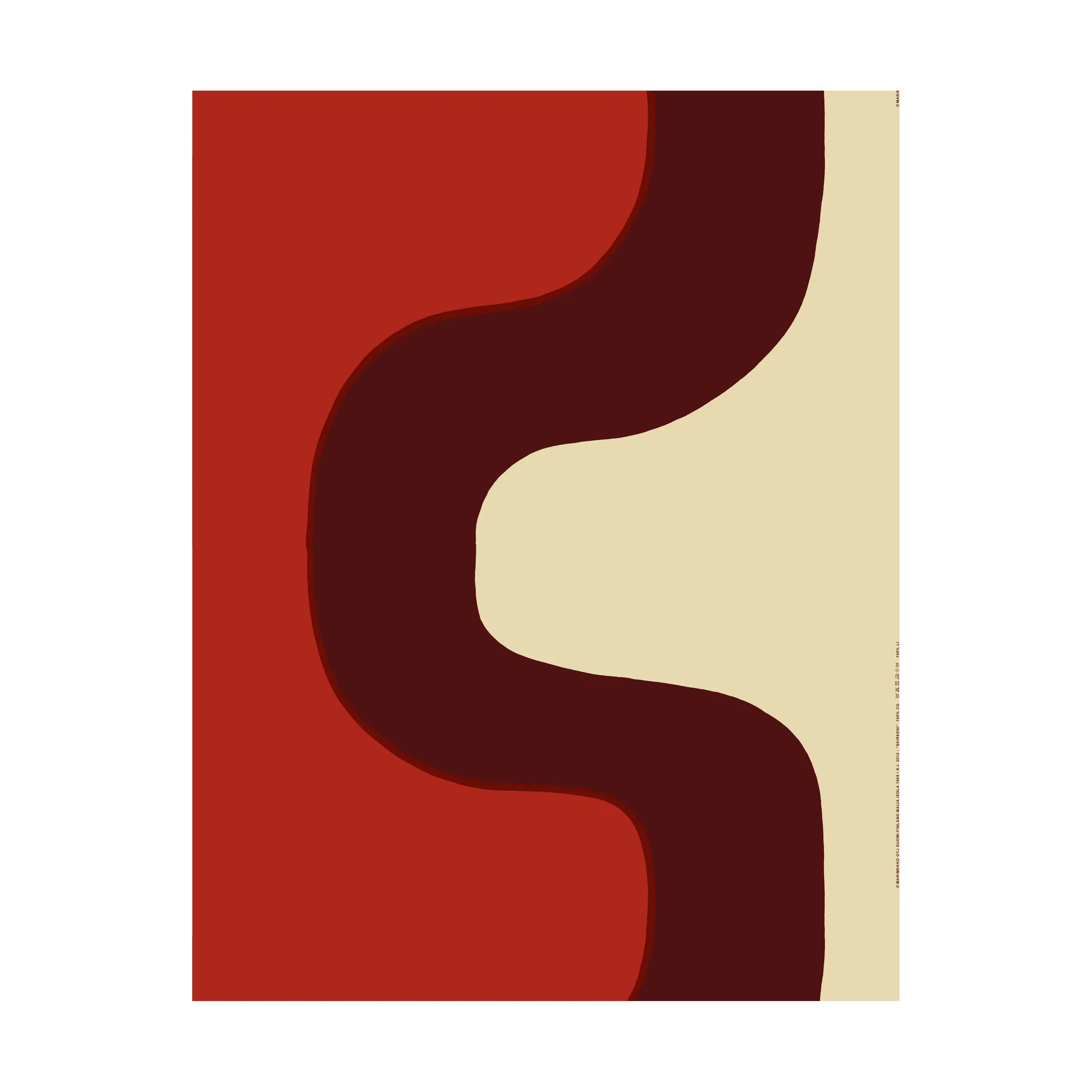 Tela Sirena algodón-satén, Cotton-burgundy-red Marimekko