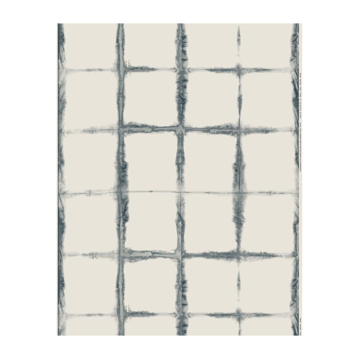 Tela Taite algodón-cáñamo, White-dark blue Marimekko