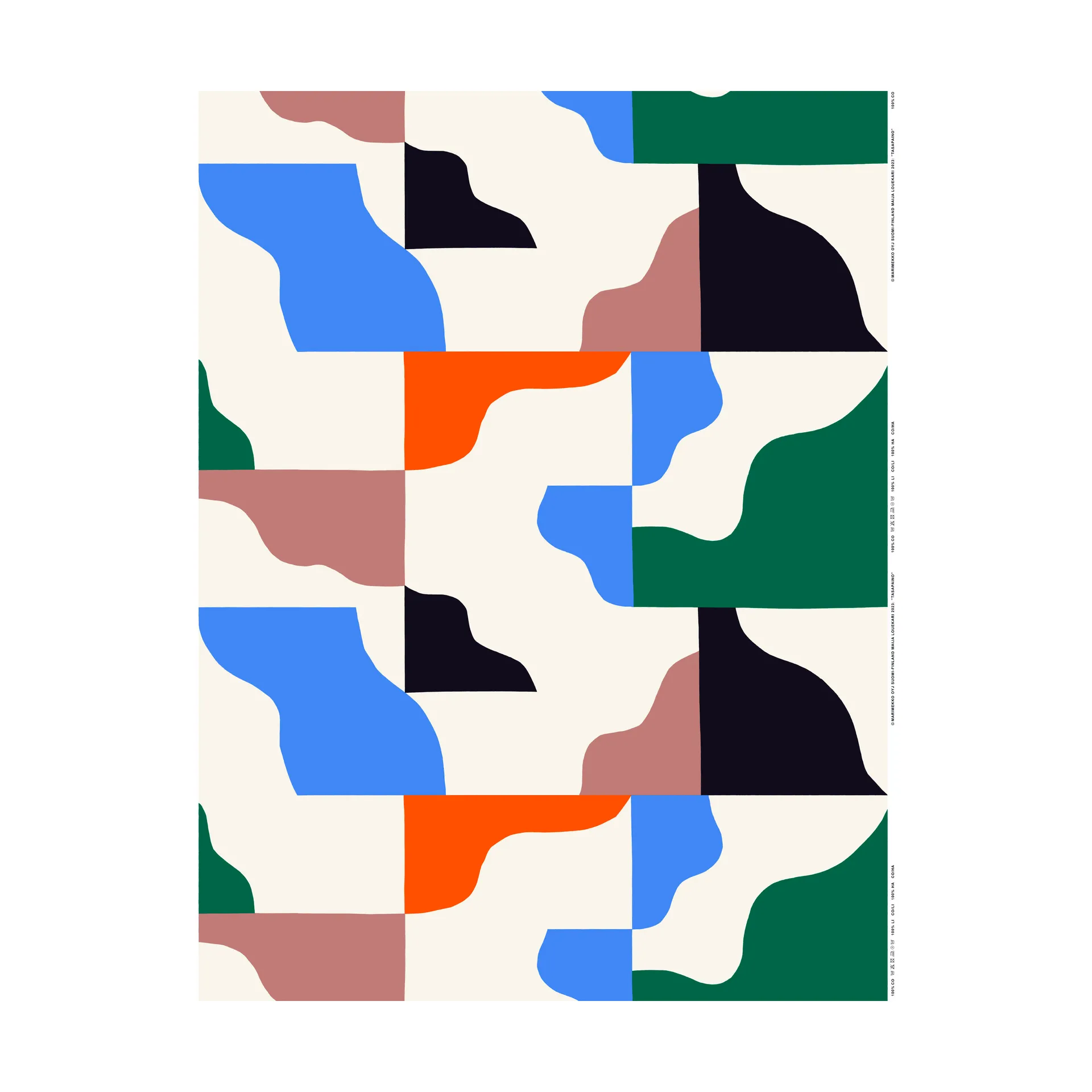 Tela Tasapaino, Feather-bright blue-orange Marimekko