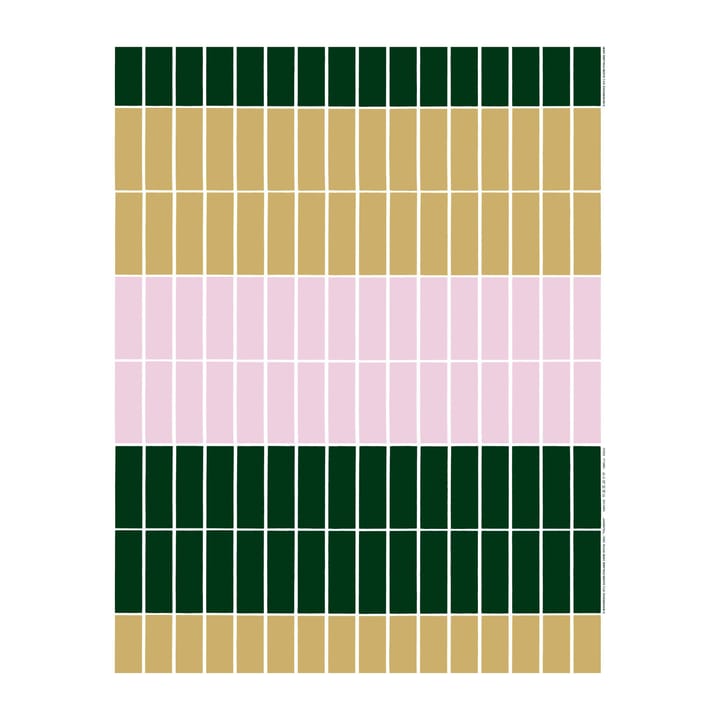 Tela Tiiliskivi - Beige-rosa-verde oscuro - Marimekko