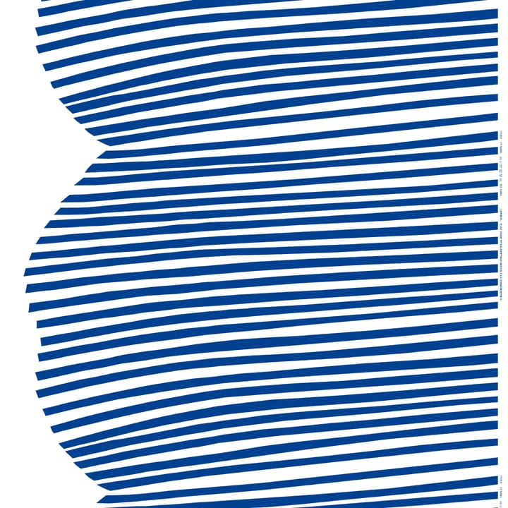Tela Uimari algodón reciclado - azul-blanco - Marimekko