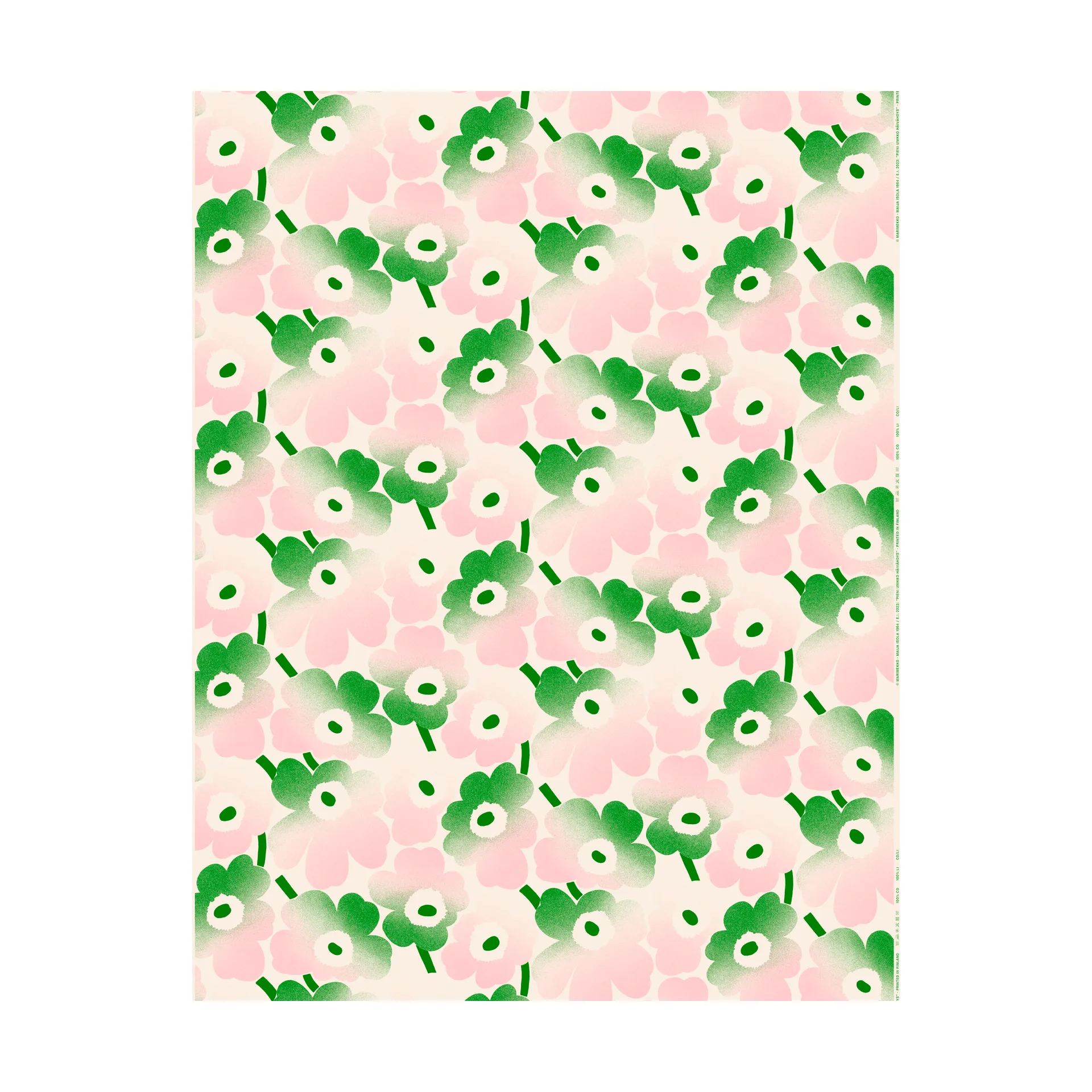 Tela Unikko Häivähdys, Verde Marimekko