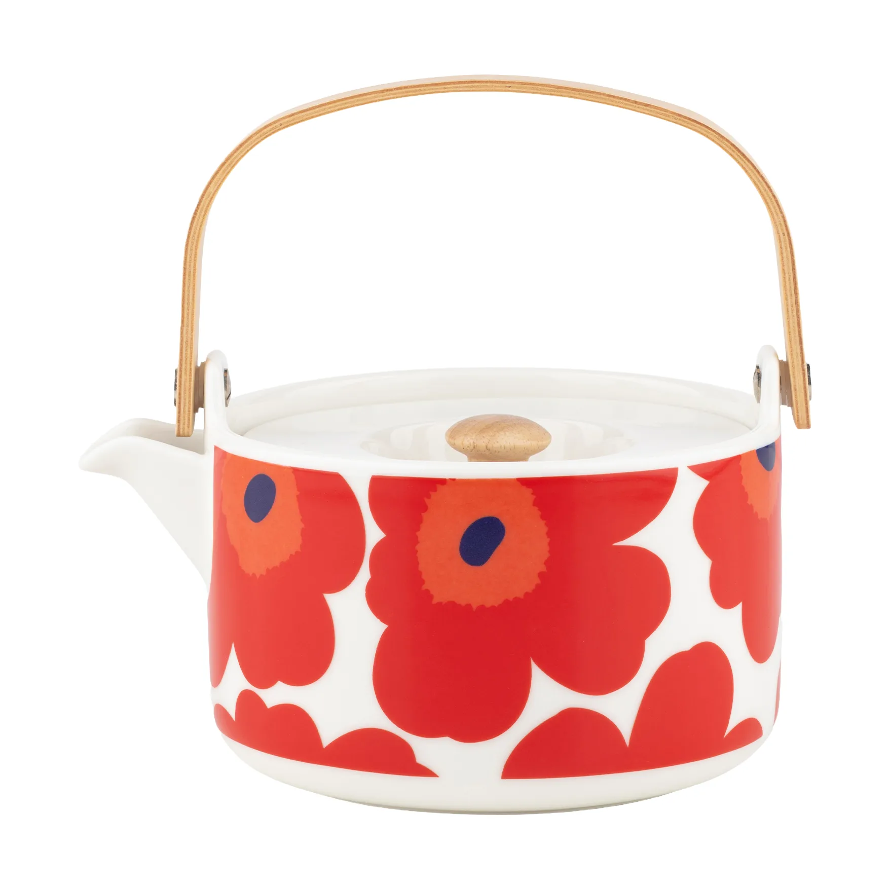 Tetera Unikko 0,7 l, White-red-blue Marimekko