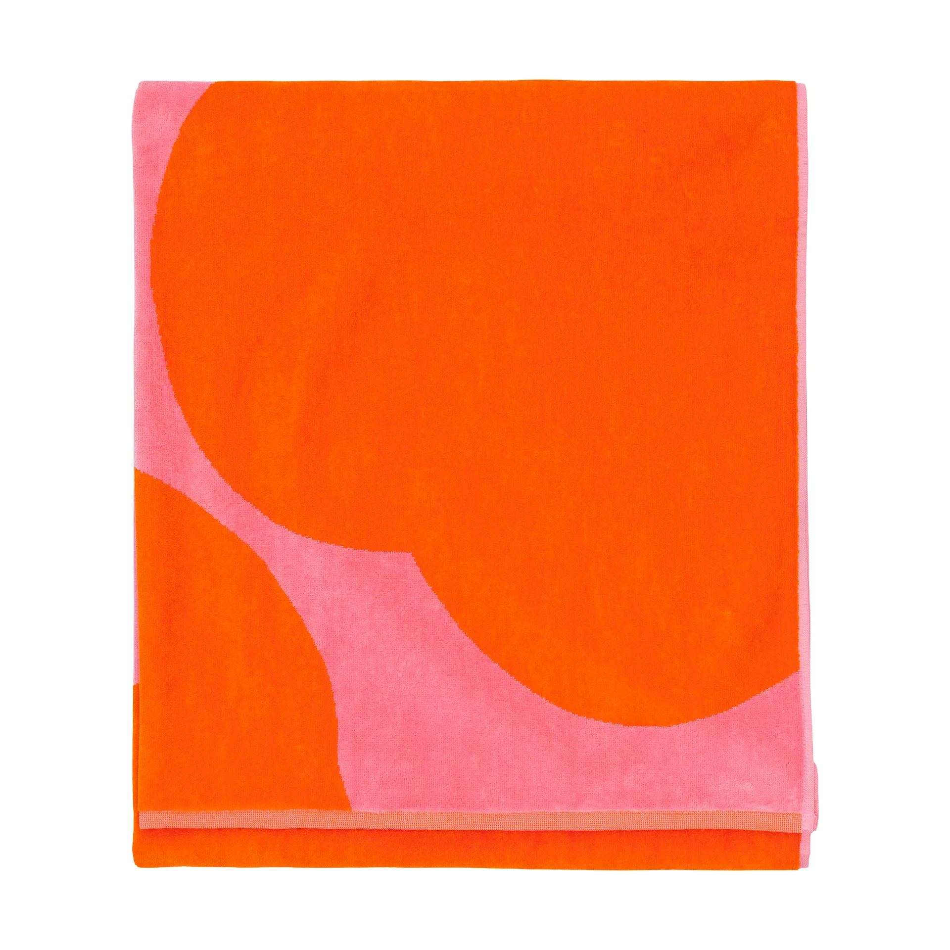 Toalla de baño Iso Unikko, Pink-orange red, 100x180 cm Marimekko