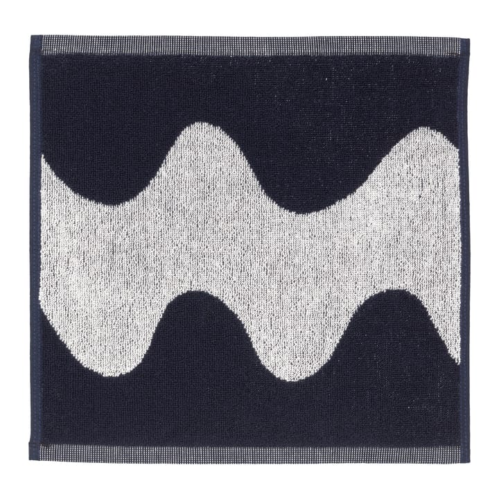 Toalla de baño Lokki azul oscuro-blanco - 30x30 cm - Marimekko