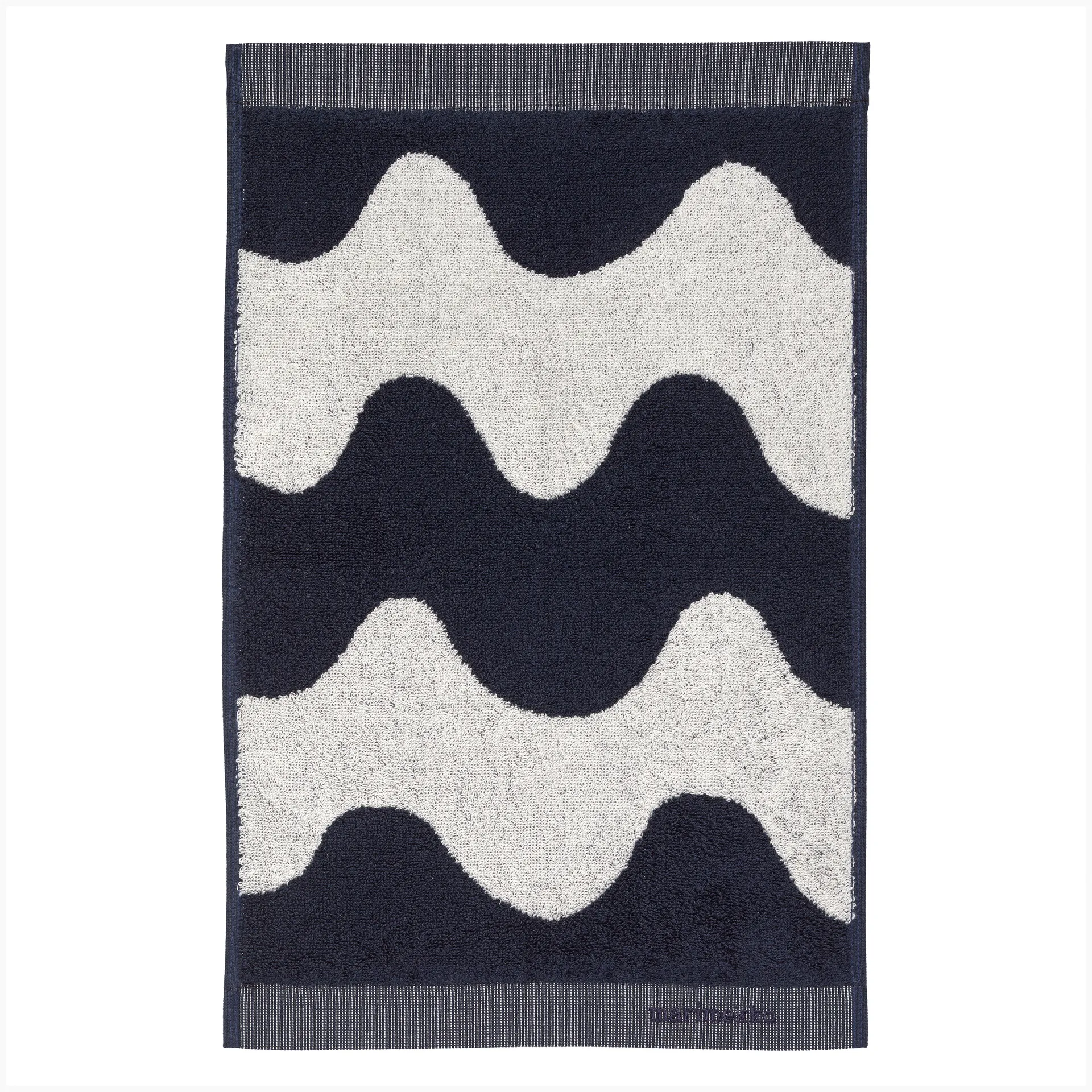 Toalla de baño Lokki azul oscuro-blanco, 30x50 cm Marimekko