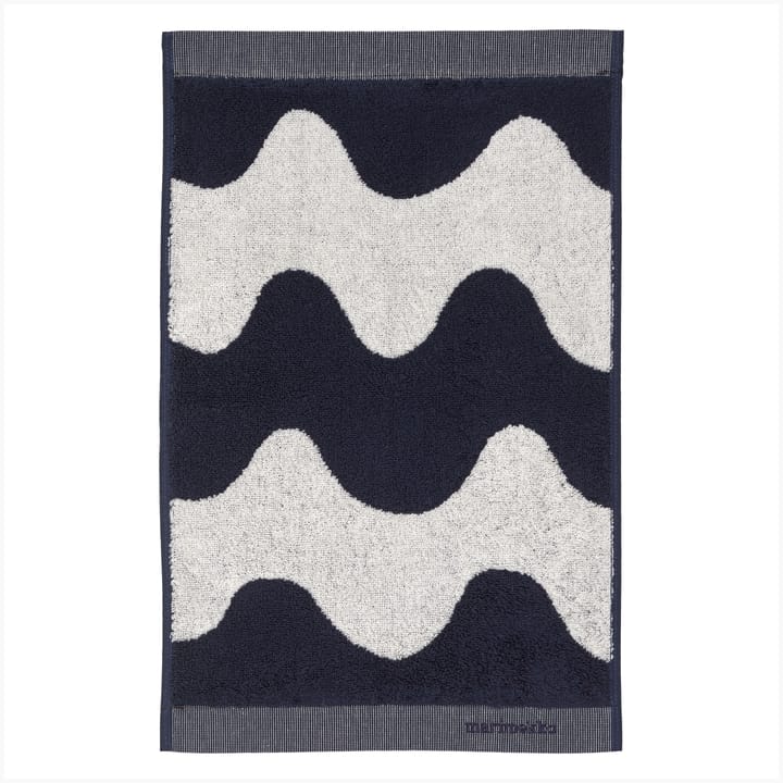 Toalla de baño Lokki azul oscuro-blanco - 30x50 cm - Marimekko