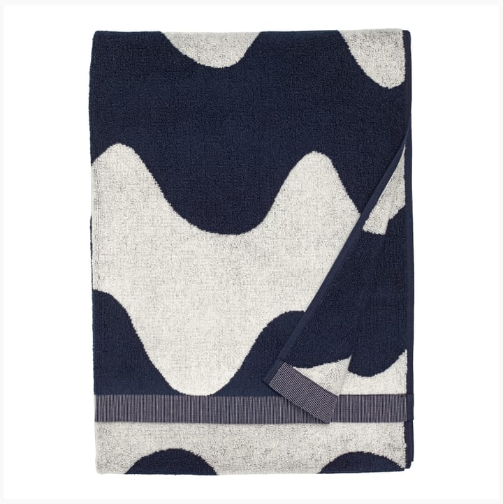 Toalla de baño Lokki azul oscuro-blanco - 70x140 cm - Marimekko