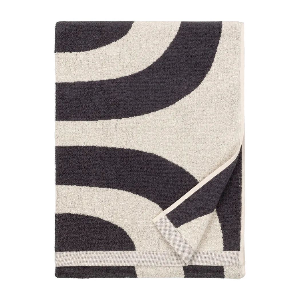 Toalla de baño Melooni 70x150 cm, Charcoal-off white Marimekko