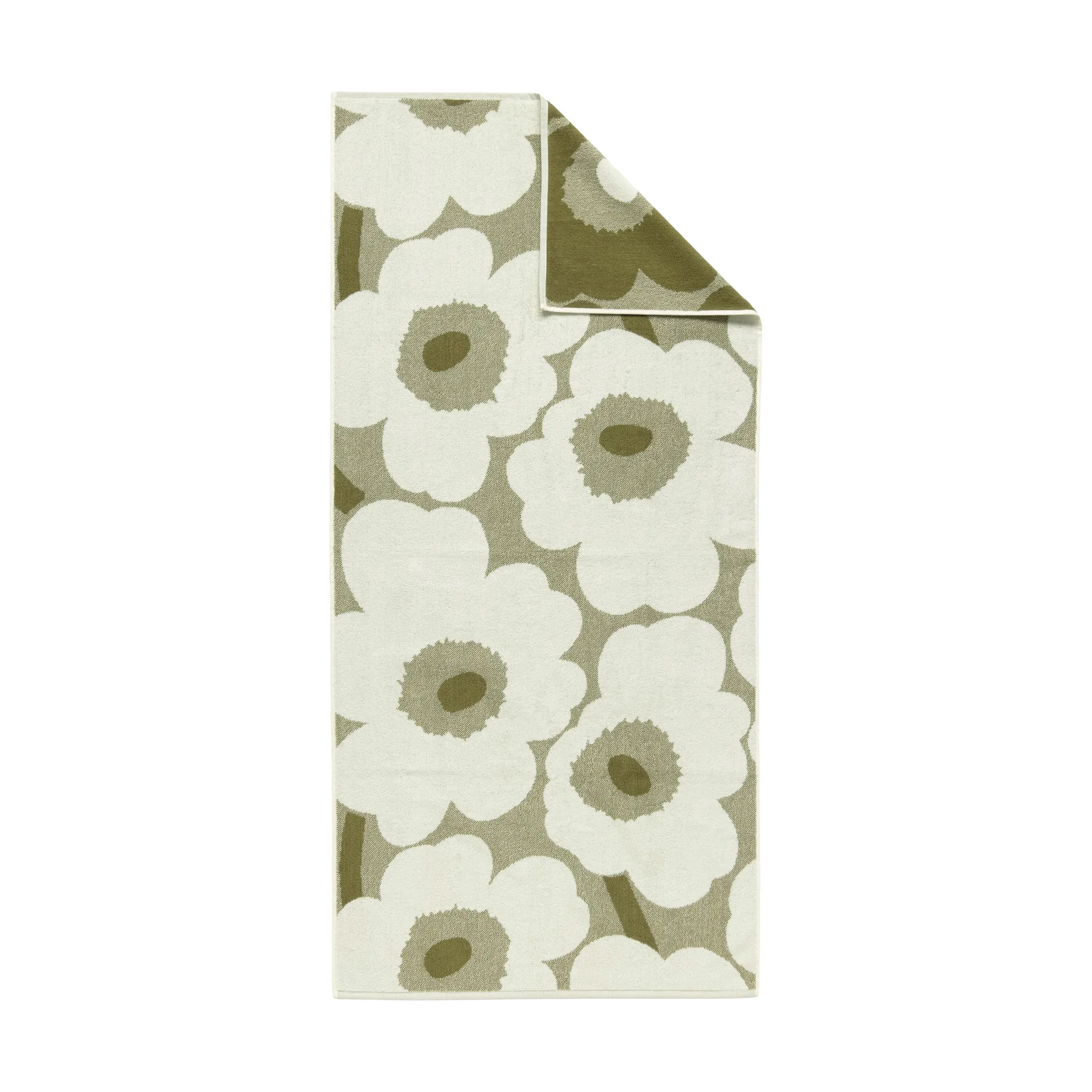 Toalla de baño Unikko 70x150 cm, Green umber-cream Marimekko