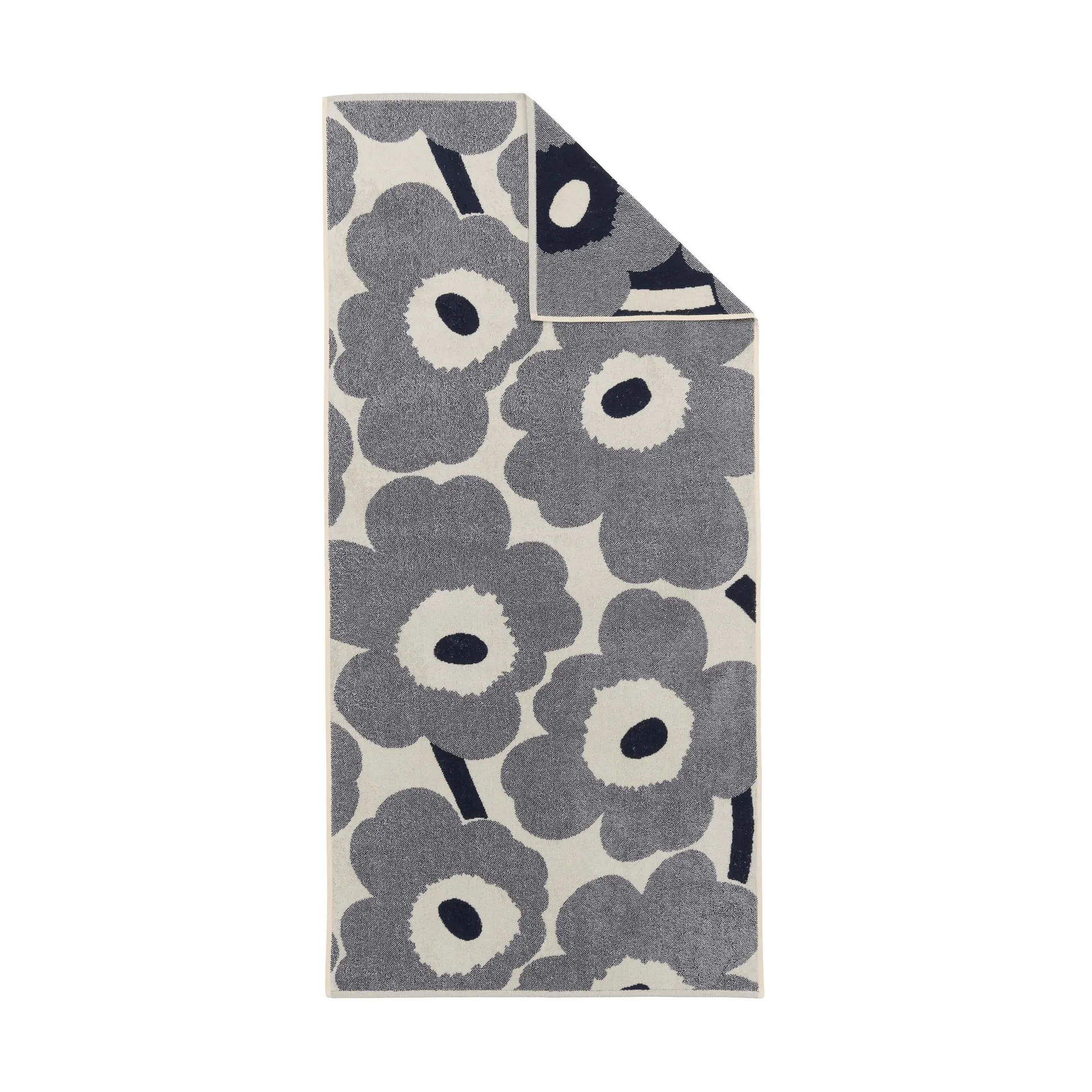 Toalla de baño Unikko 70x150 cm, Off white-blueberry Marimekko