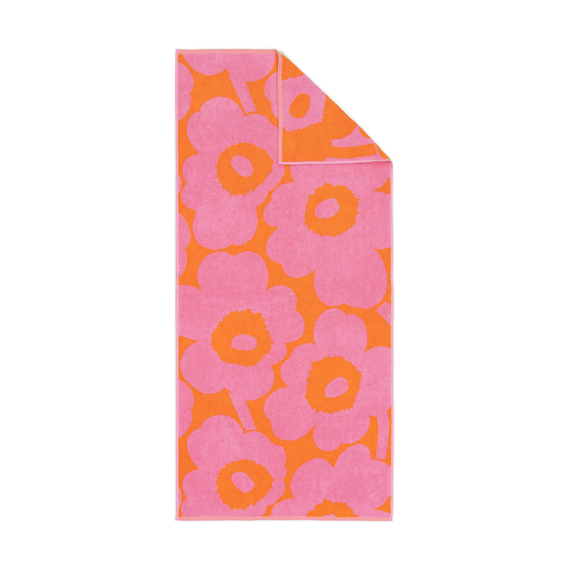 Toalla de baño Unikko 70x150 cm, Orange-pink Marimekko