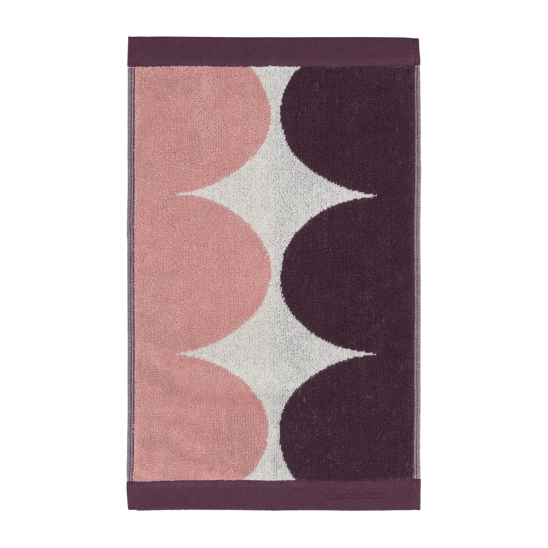 Toalla de invitados Härkä 50x30, blanco-rosa-rojo Marimekko