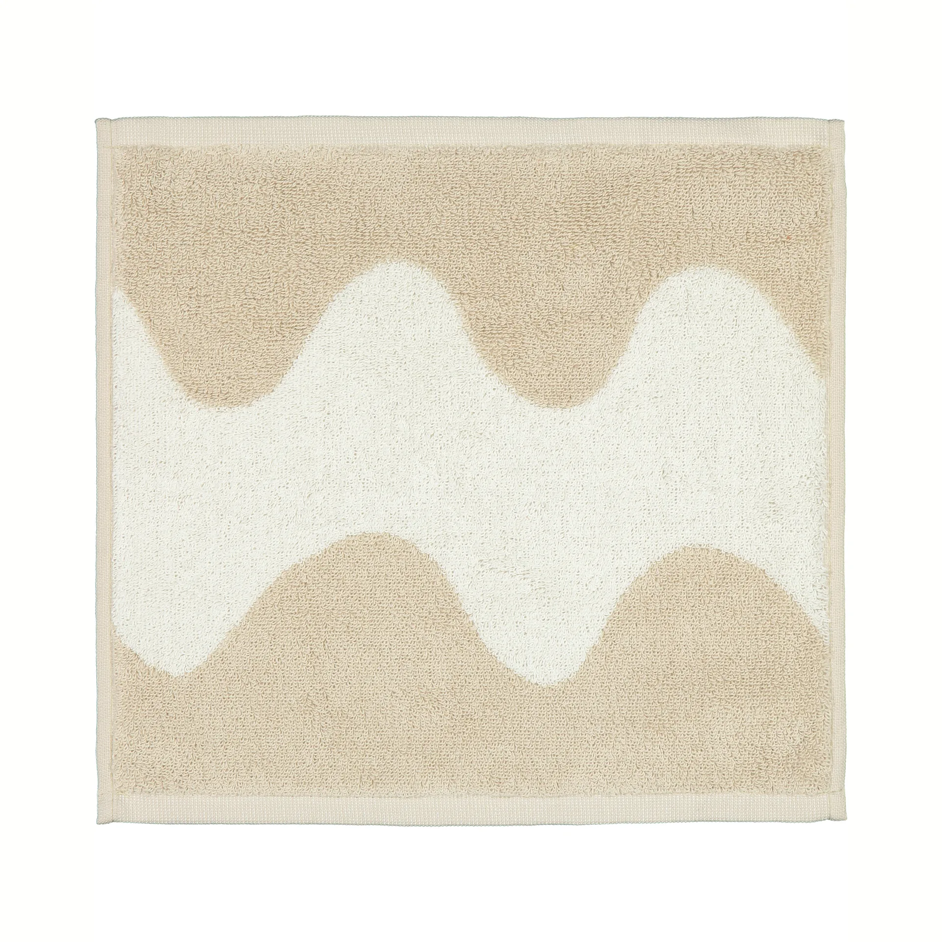 Toalla Lokki beige-blanco, 30x30 cm Marimekko