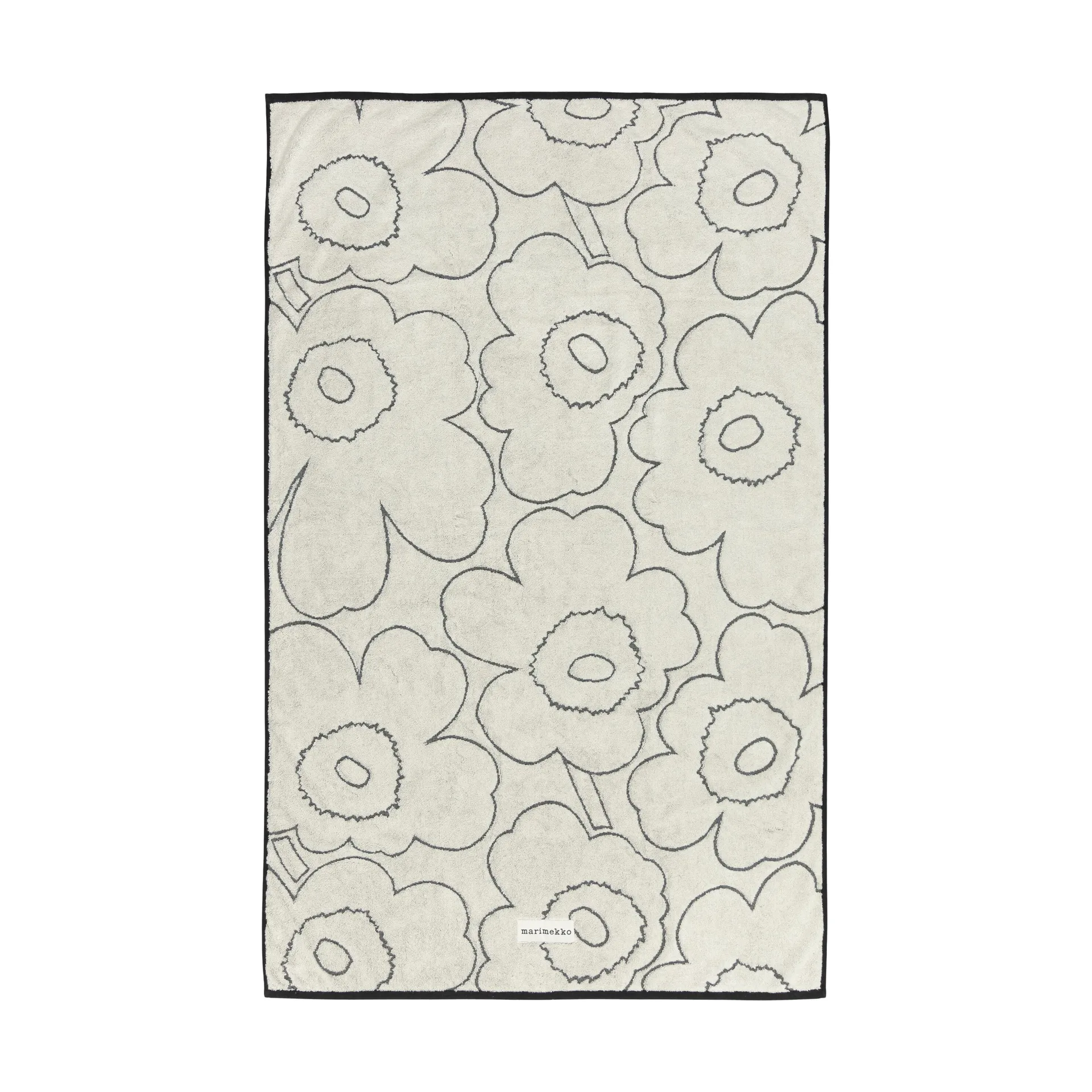 Toalla Piirto Unikko 100x160 cm, Ivory-black Marimekko