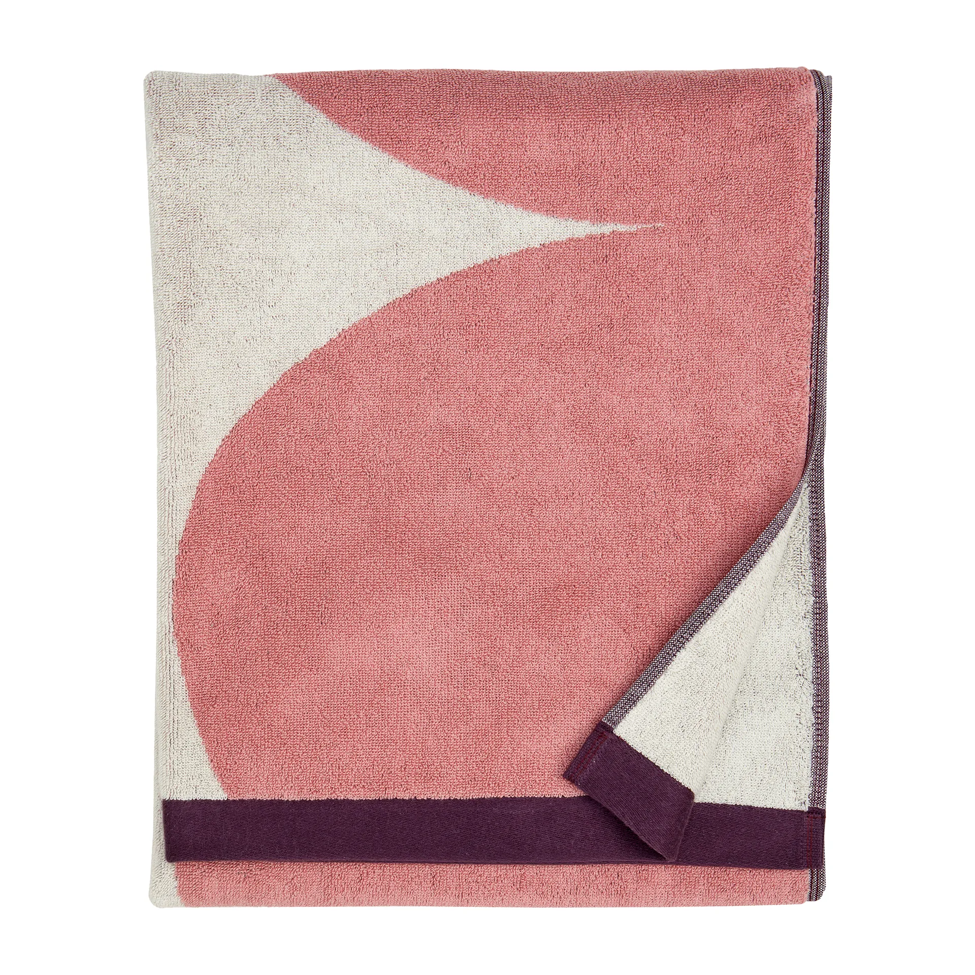 Toalla playa Härkä 150x70 cm, blanco-rosa-rojo Marimekko