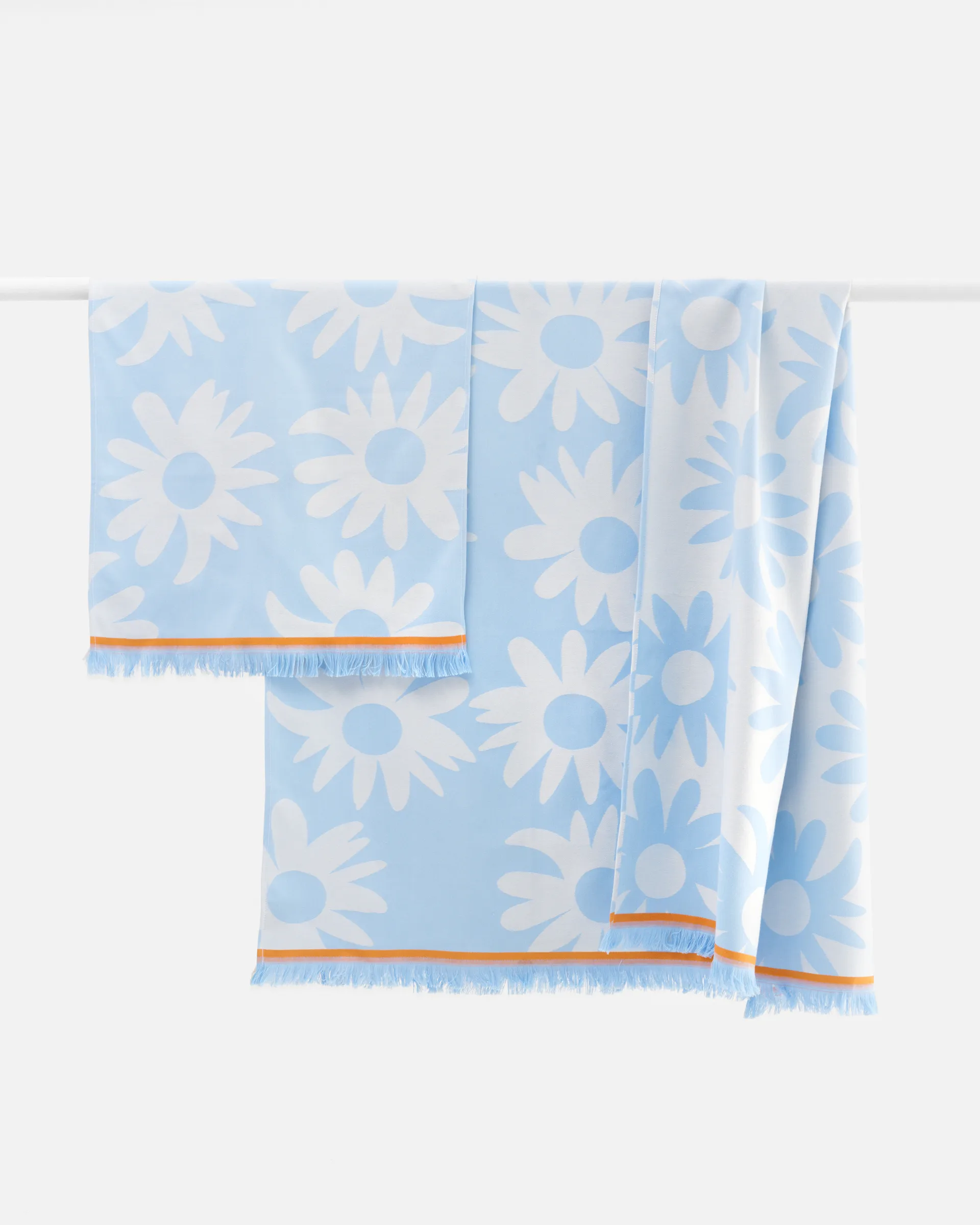 Toalla Rakastaa ei rakasta hamam 91x165 cm, Orange-Off-white-light blue Marimekko