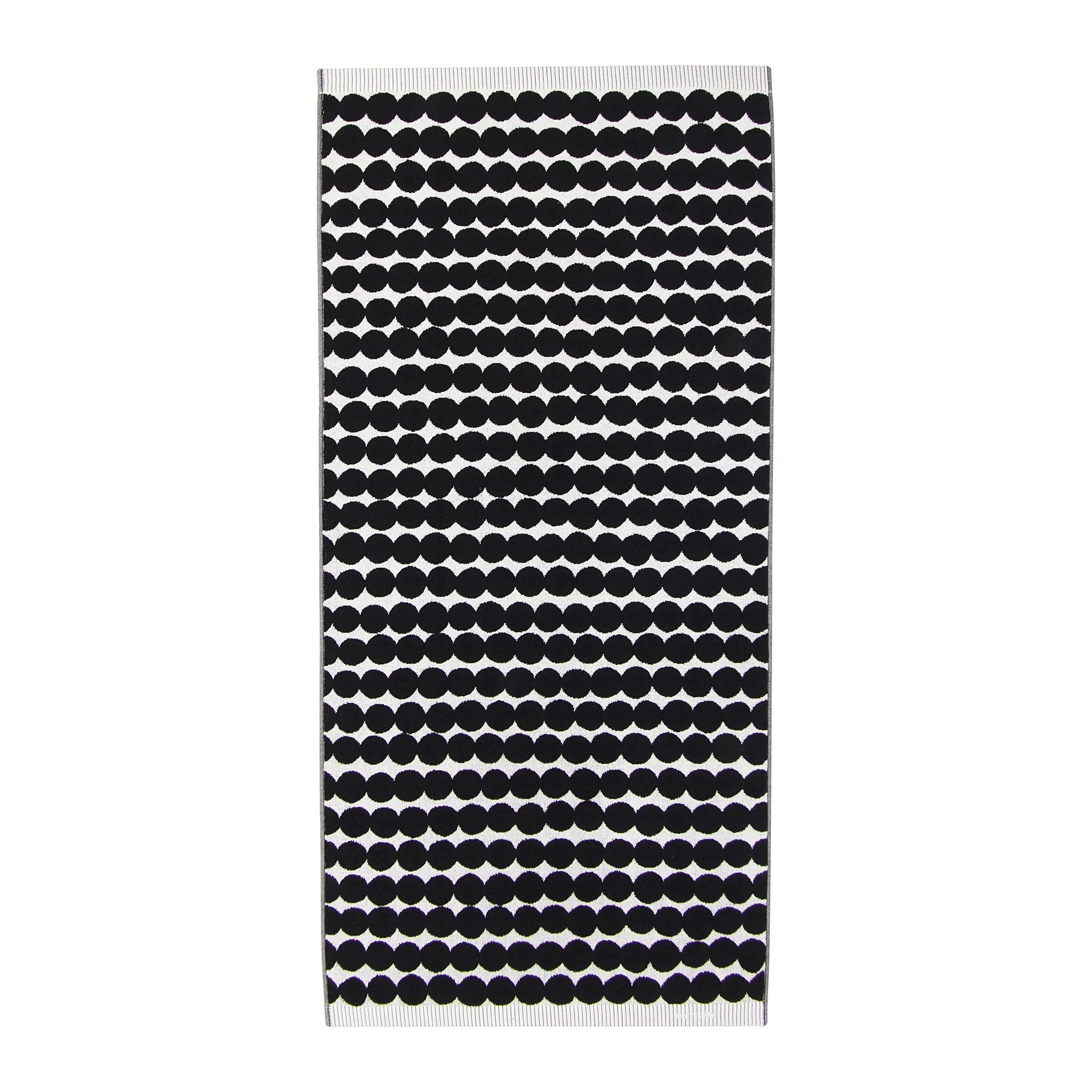 Toalla Räsymatto, negro, toalla de baño 70 x 150 cm Marimekko