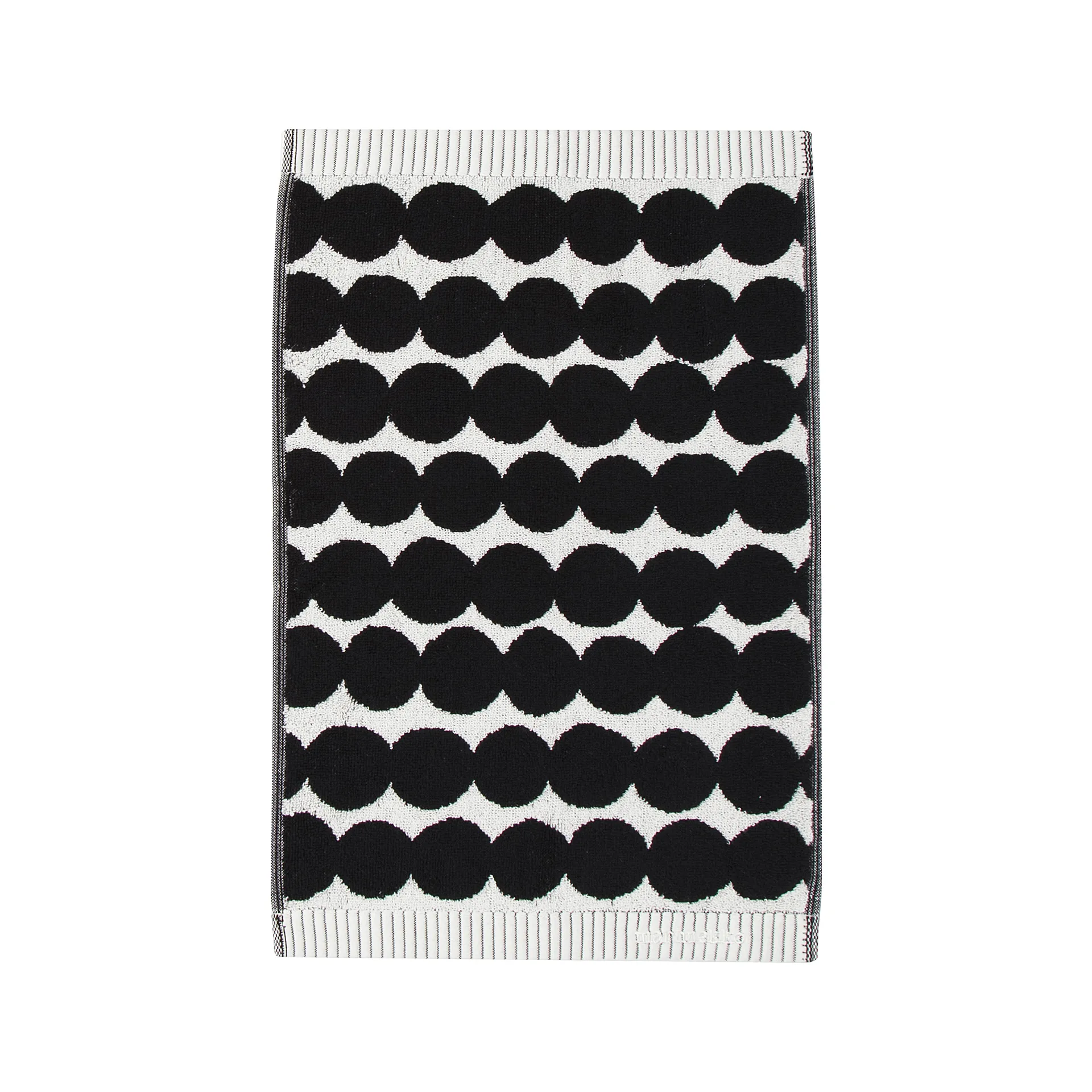 Toalla Räsymatto, negro, toalla de invitados 30 x 50 cm Marimekko