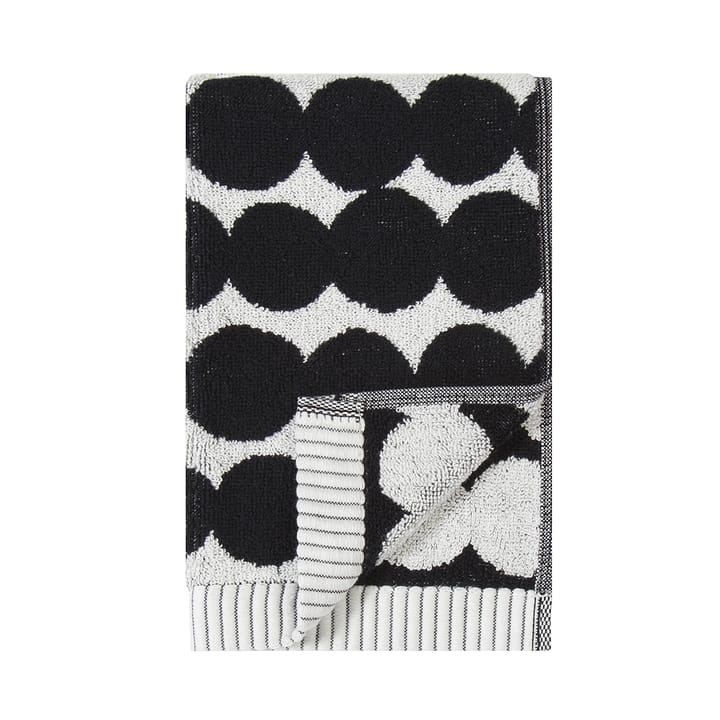 Toalla Räsymatto, negro, toalla de invitados 30 x 50 cm Marimekko