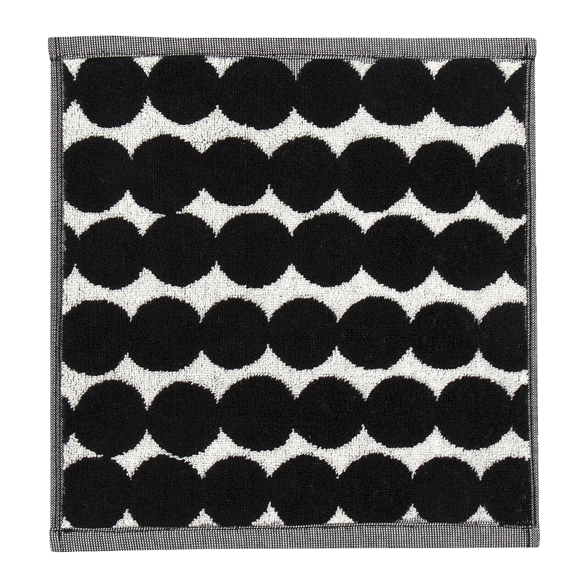 Toalla Räsymatto, negro, Toalla mini 30x30 cm Marimekko