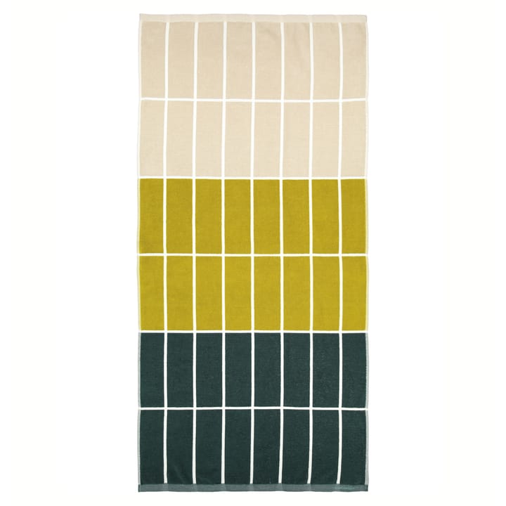 Toalla Tiiliskivi verde oscuro-amarillo-beige - 70x140 cm - Marimekko
