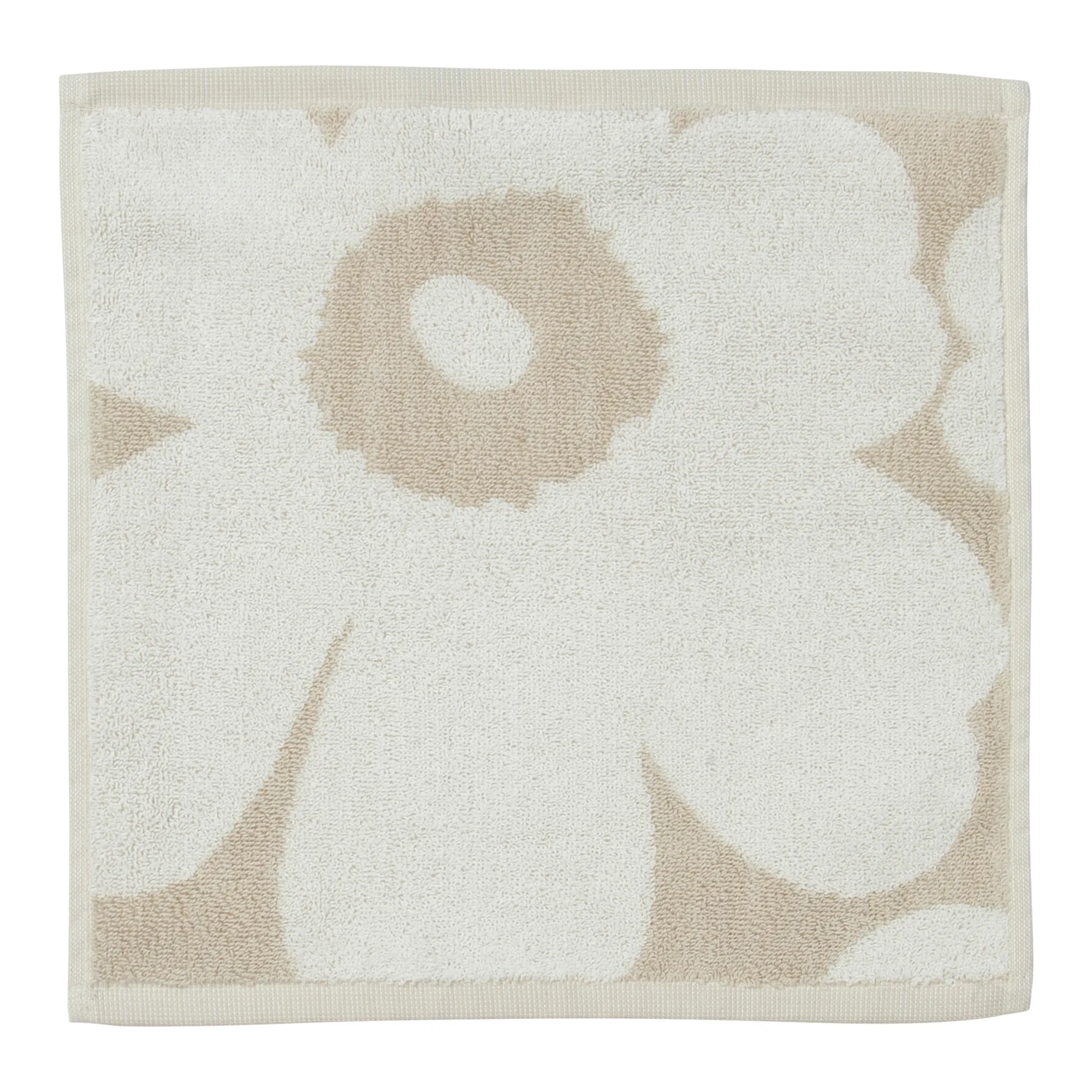 Toalla Unikko beige-blanco, 30x30 cm Marimekko
