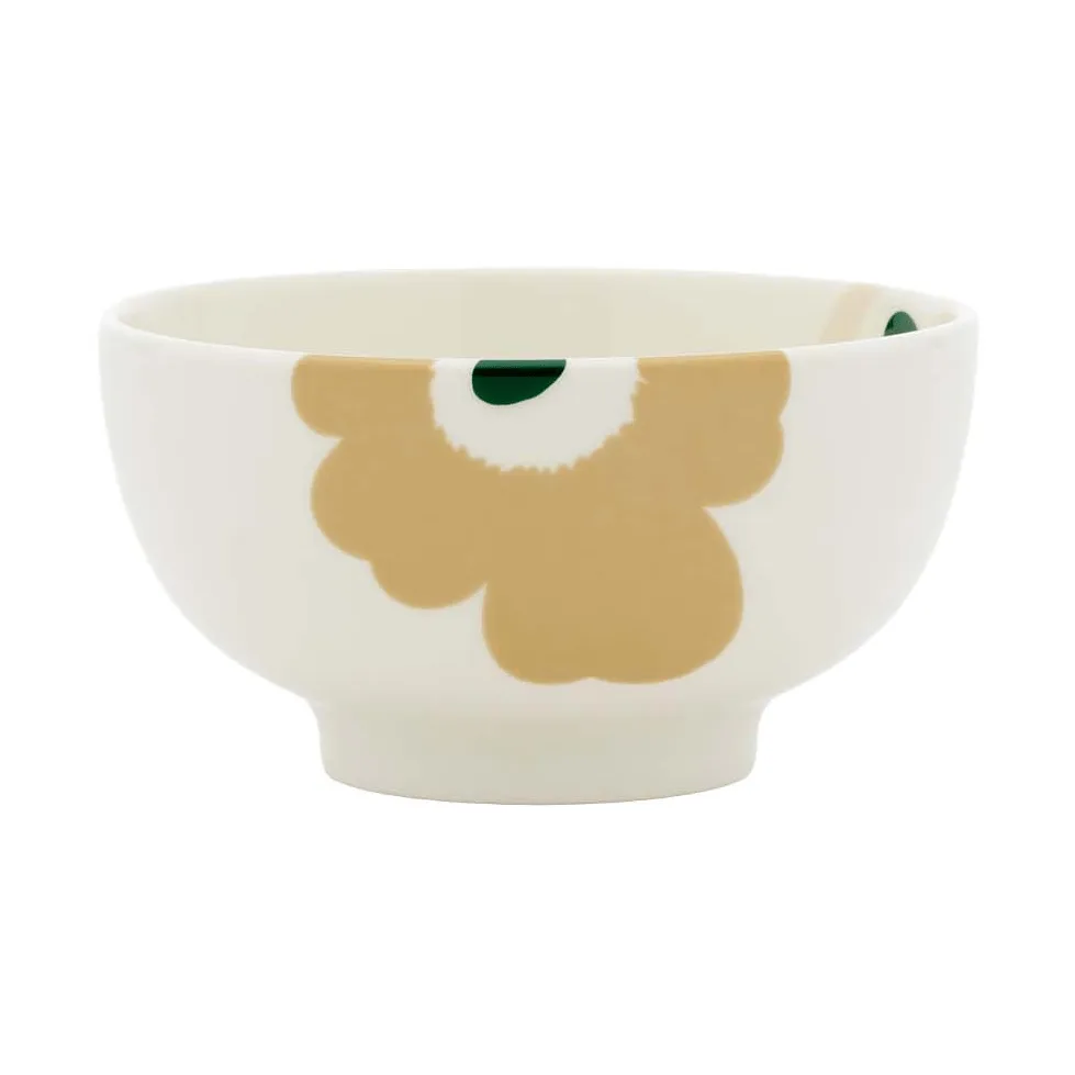 Unikko cuenco 3 dl, beige-blanco-arena clara-verde oscuro Marimekko