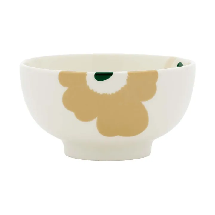 Unikko cuenco 3 dl - beige-blanco-arena clara-verde oscuro - Marimekko