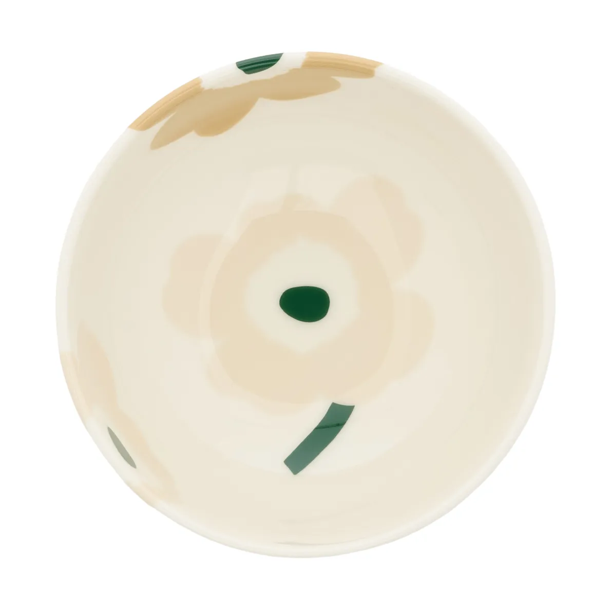 Unikko cuenco 3 dl, beige-blanco-arena clara-verde oscuro Marimekko