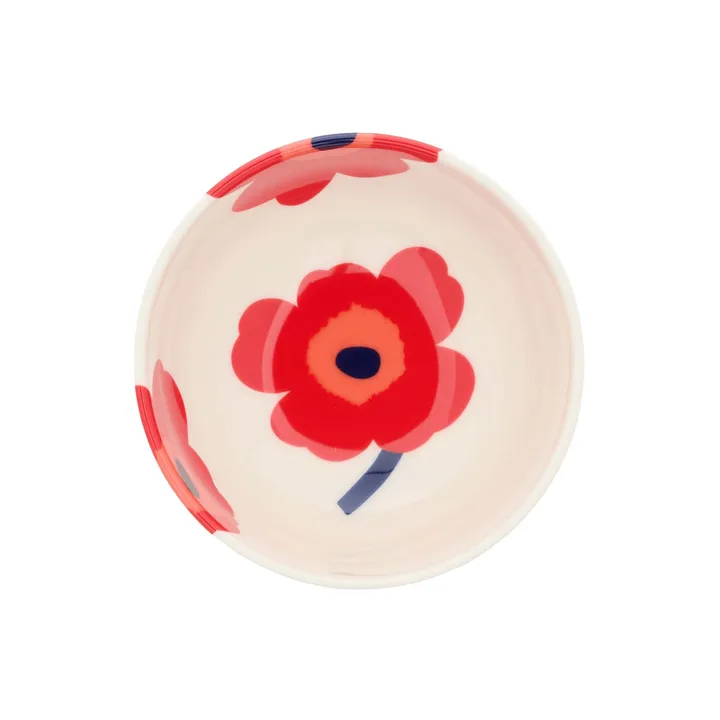 Unikko cuenco 3 dl - blanco-rojo-azul - Marimekko