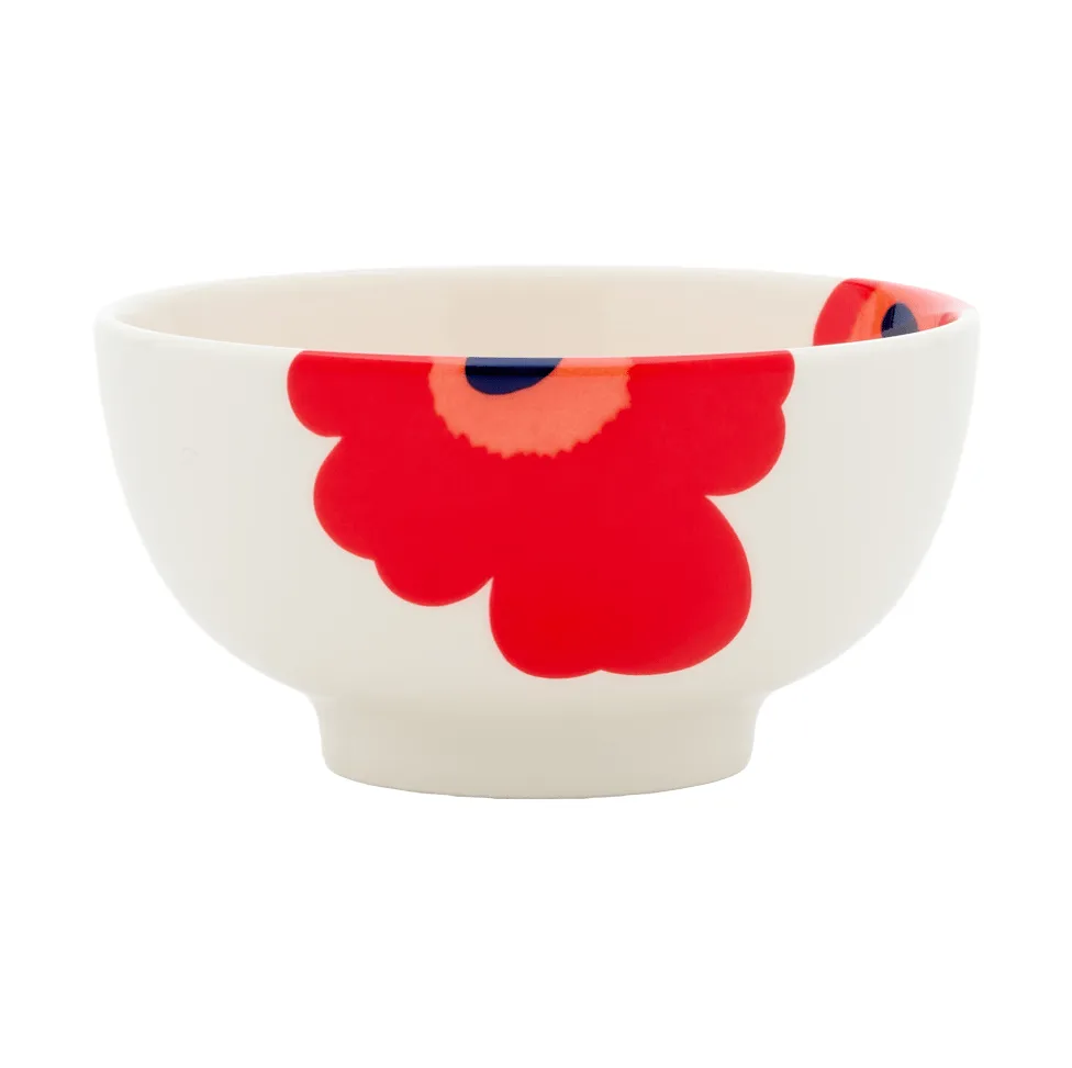 Unikko cuenco 3 dl, blanco-rojo-azul Marimekko