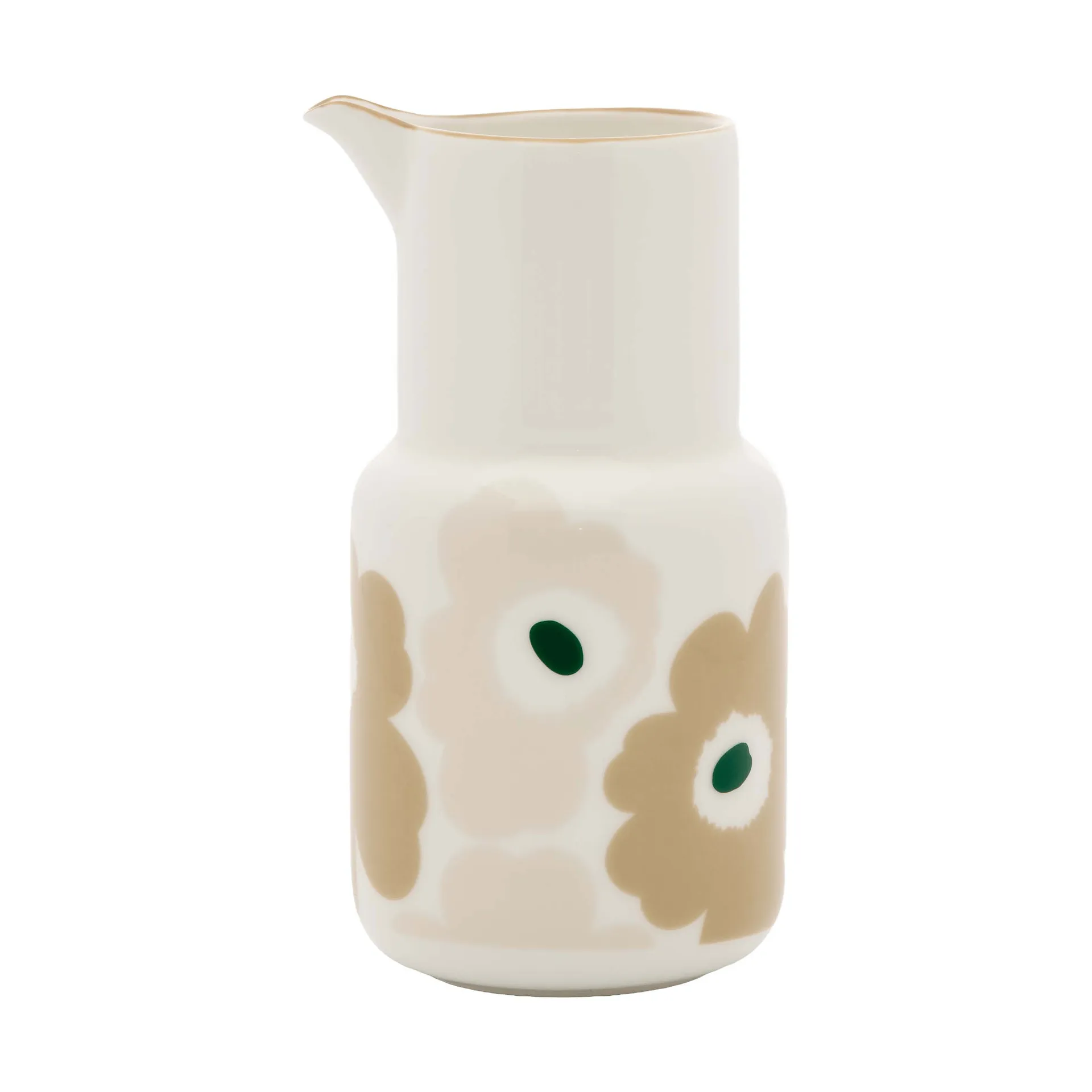 Unikko jarra, White-light sand-beige-dark green, 0,65 l Marimekko