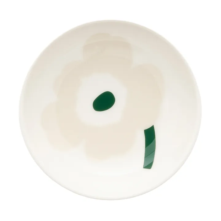 Unikko plato hondo - beige-blanco-arena clara-verde oscuro - Marimekko