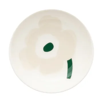 Unikko plato hondo - beige-blanco-arena clara-verde oscuro - Marimekko