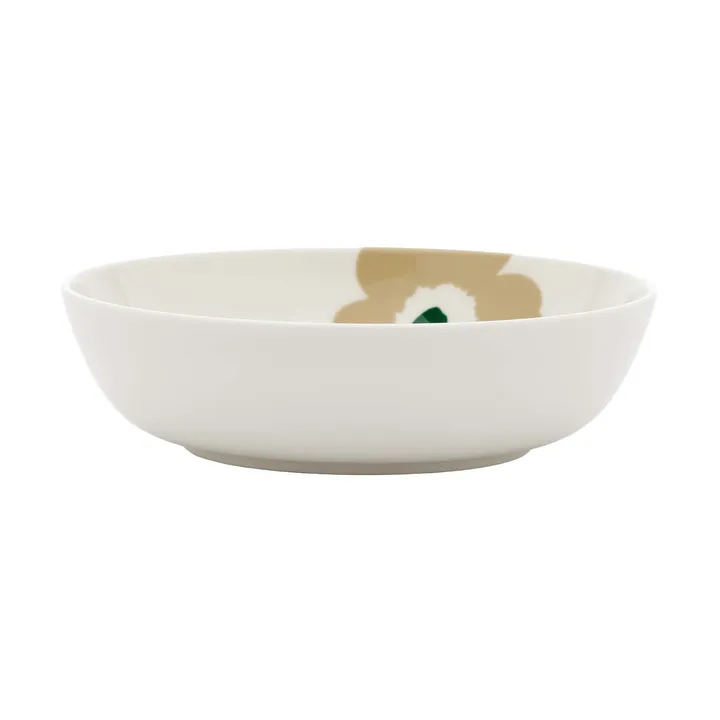 Unikko plato hondo - beige-blanco-arena clara-verde oscuro - Marimekko