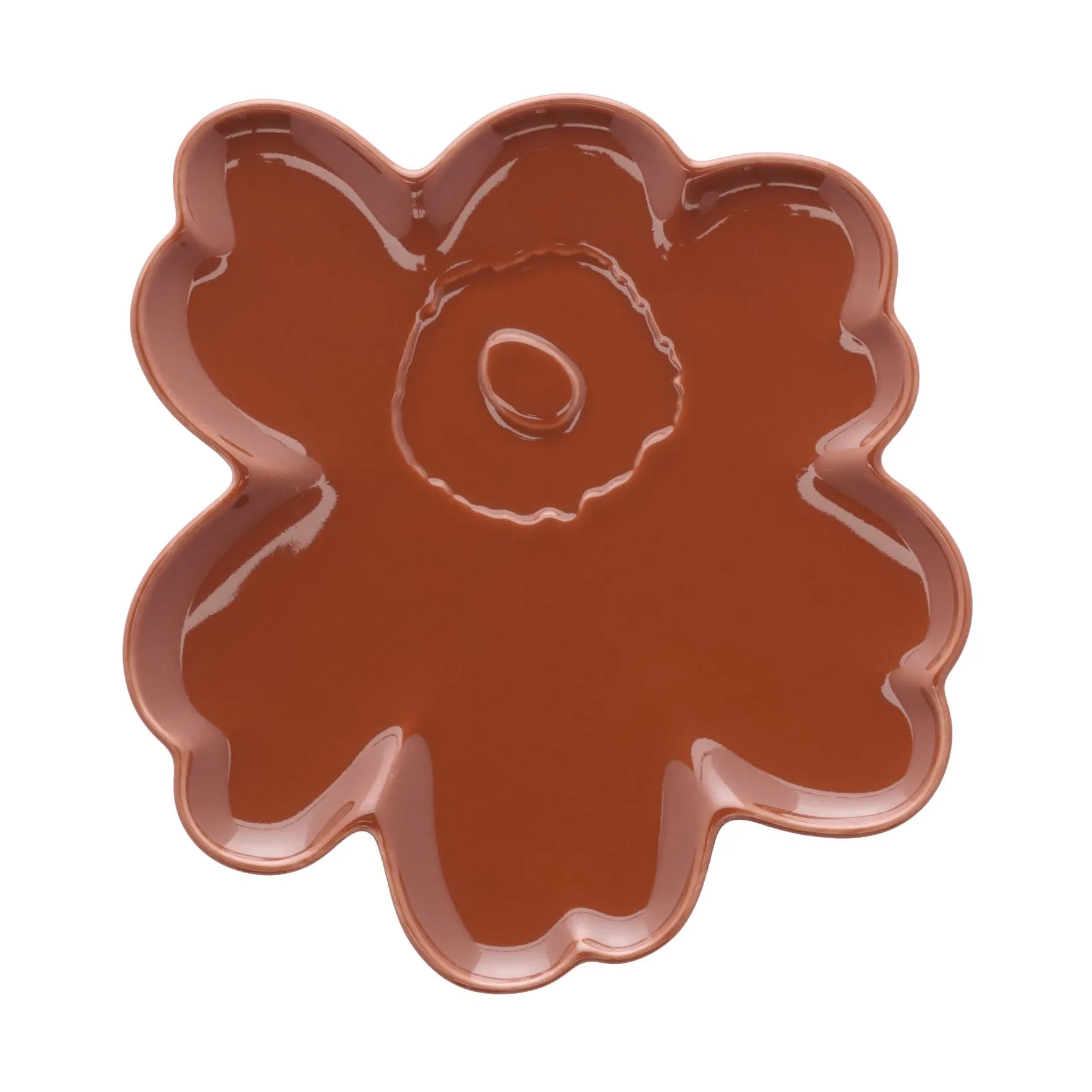 Unikko shape plato, castaño Marimekko