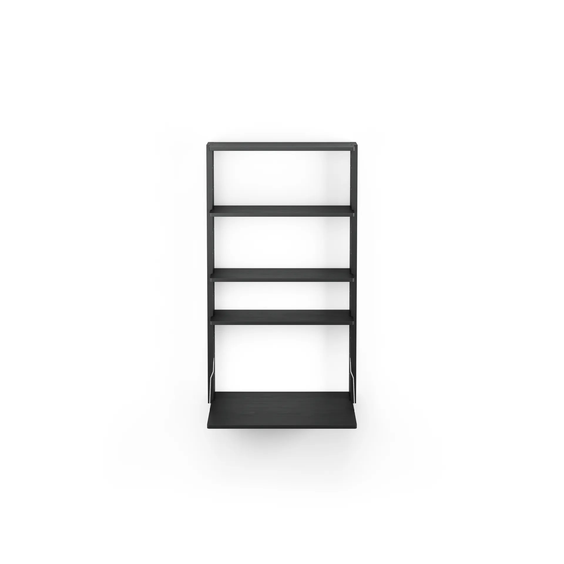 Estantería de pared con escritorio Gridlock - M1-A4-0-D, Black stained Ash Massproductions